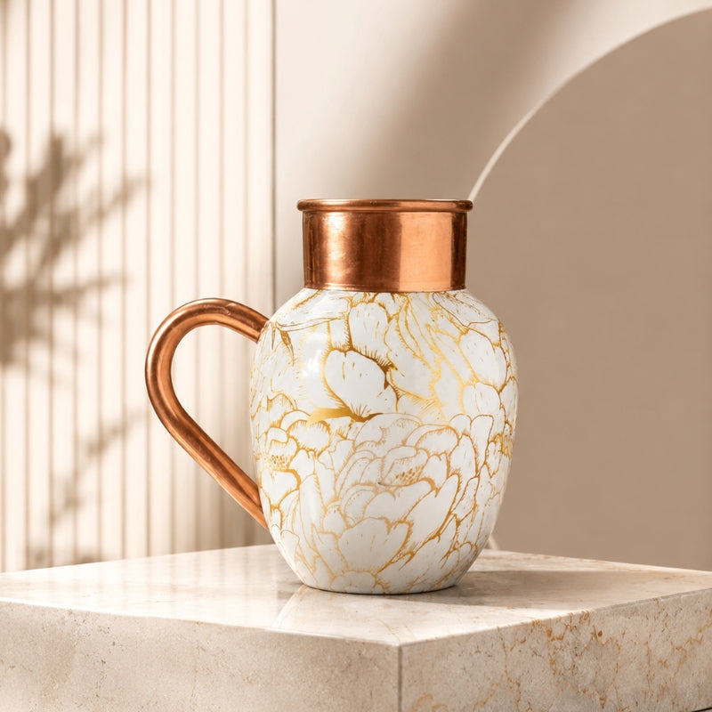 Carafe en Cuivre Pur Massif 99,9% – Collection Heritage