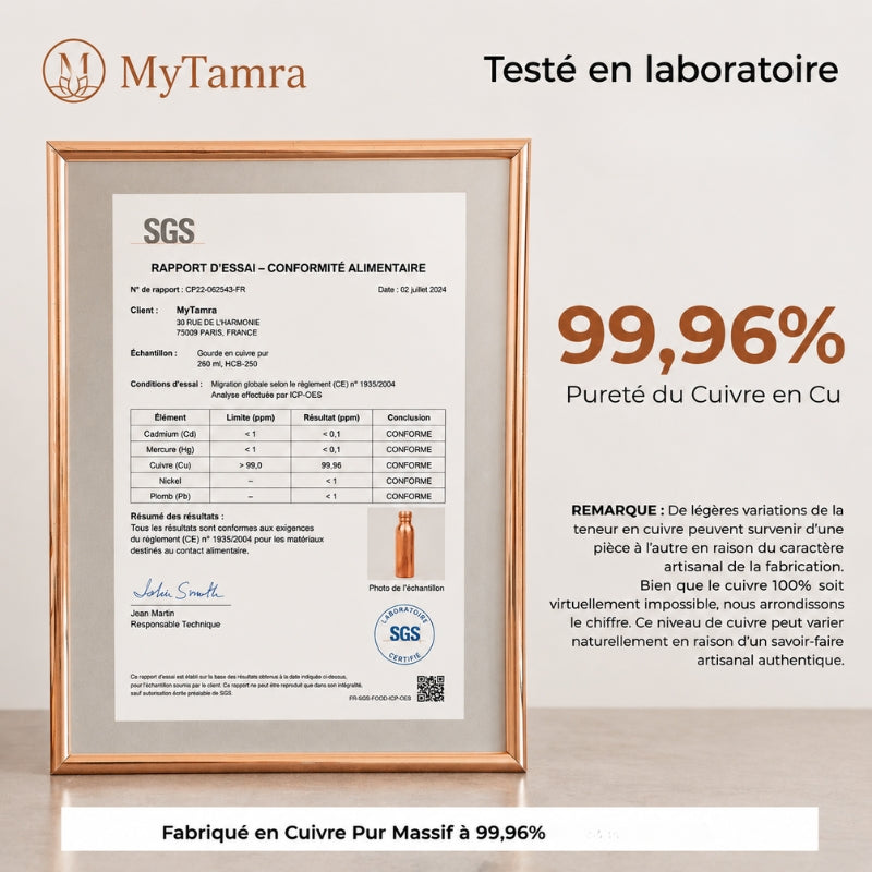 Gourde en Cuivre Massif Pur 99,9% – Édition Heritage