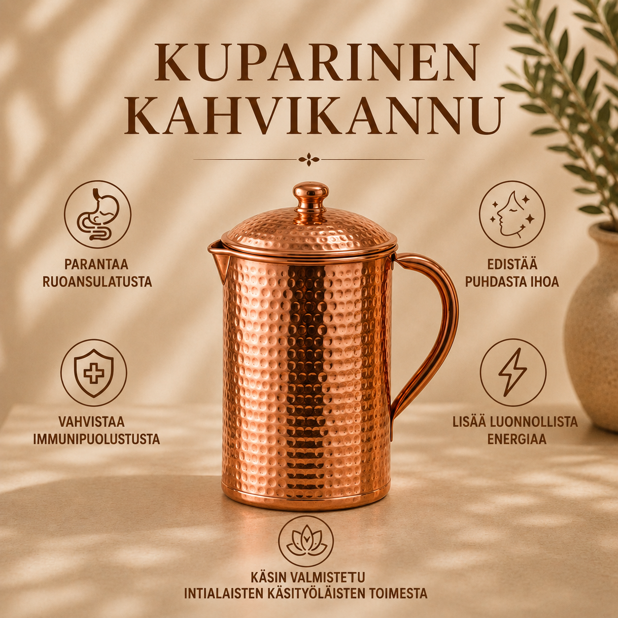 Vasarapintainen Kuparikarahvi – Kivio