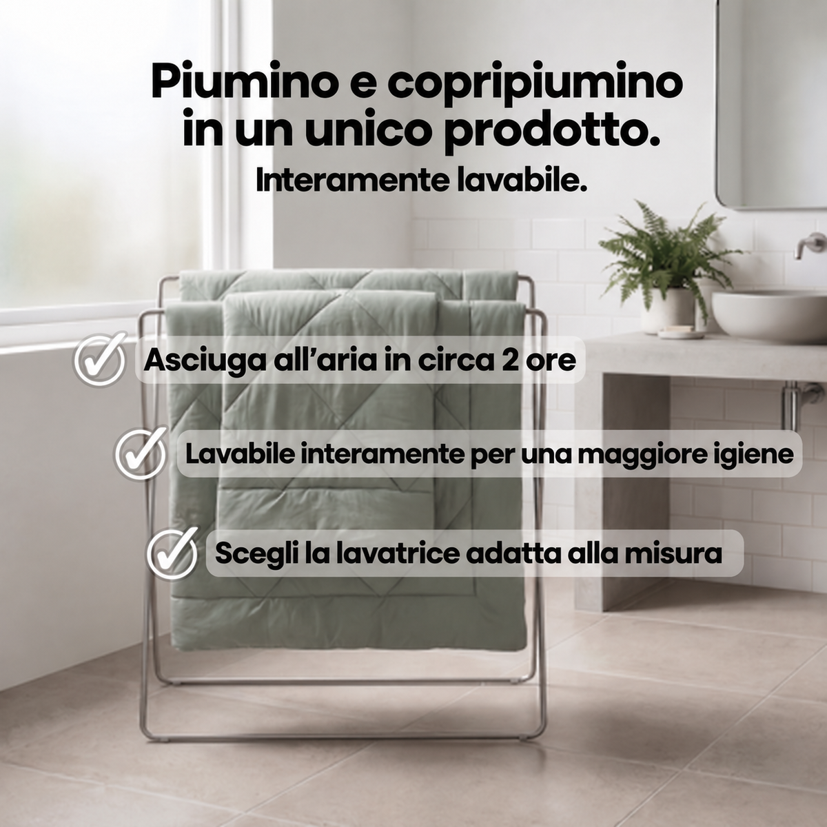 Piumino Sonno Facile™ 2 in 1 senza copripiumino